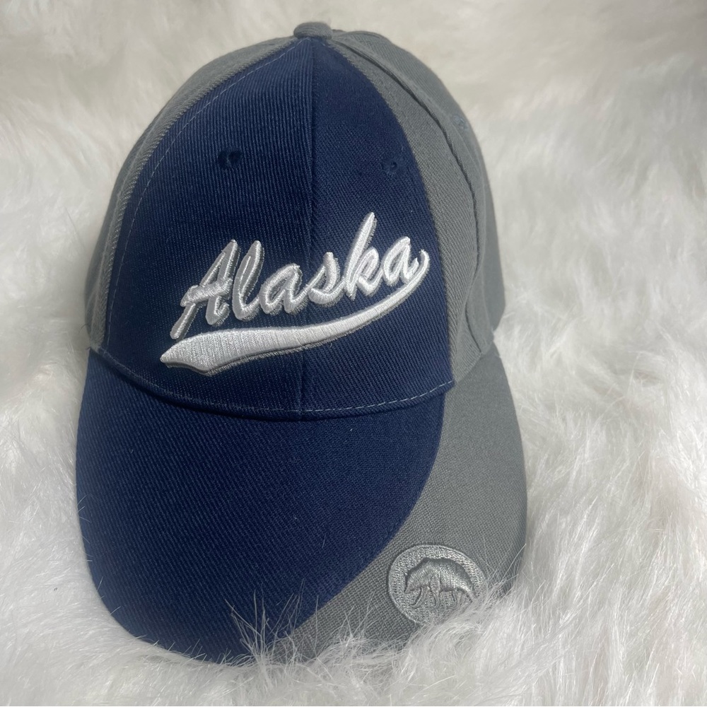 ALASKA Cap Unisex Adjustable Polar Wear NWT blue gray Baseball AK ALASKA  hat